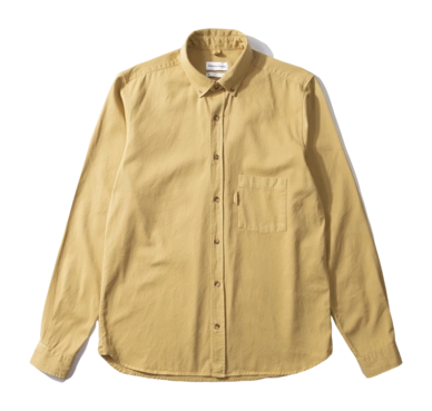 Shirt Edmmond Studios Men Day Twill Color Plain Light Brown