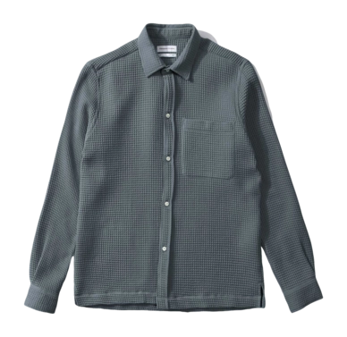 Hemd Edmmond Studios Waffle Herren Plain Grey