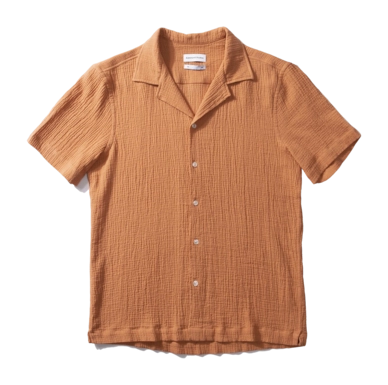 Hemd Edmmond Studios Gardener SS Herren Plain Orange