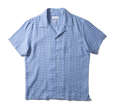 Shirt Edmmond Studios Men Picnic SS Plain Blue