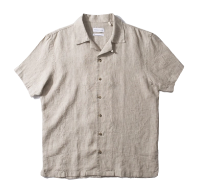 Shirt Short Sleeve Edmmond Studios Men Picnic SS Plain Light Brown
