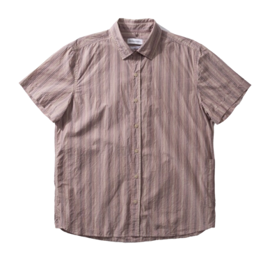Hemd Edmmond Studios Stripes SS Herren Plain Plum