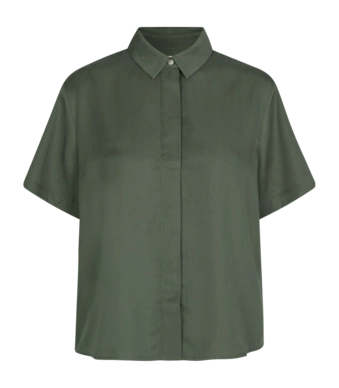 Bluse Samsøe Samsøe Mina SS Shirt Damen Dusty Olive