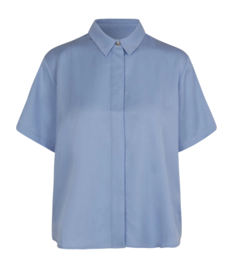Bluse Samsøe Samsøe Mina SS Shirt Damen Blue Heron