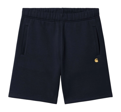 Shorts Carhartt WIP Unisexe Chase Sweat Short Dark Navy / Gold
