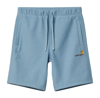 Short Carhartt WIP Unisexe American Script Frosted Blue