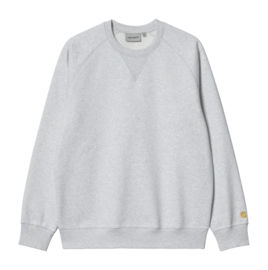 Pullover Carhartt WIP Chase Sweat Unisex Ash Heather / Gold