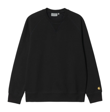 Sweater Carhartt WIP Chase Sweat Unisex Black / Gold