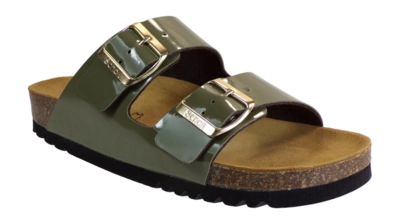 Slipper Scholl Women Josephine Patent Synthetic Khaki 2024