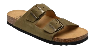 Tongs Scholl Homme Julien Suede Kaki