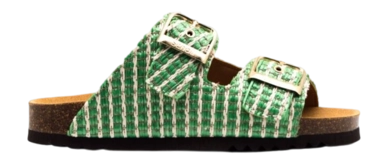 Tongs Scholl Femme Noelle Raffia Green 2024