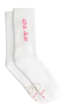 Socken Olaf Hussein Triple Logo Herren White