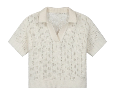Polo Olaf Hussein Women Check Knitted Off-White