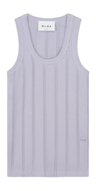 Tanktop Olaf Hussein Rib Damen Washed Purple