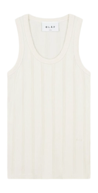 Tanktop Olaf Hussein Rib Damen Off-White