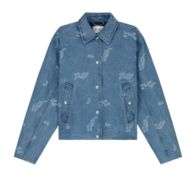 Jacket Olaf Hussein Women Wavy AOP Denim Coach Light Denim