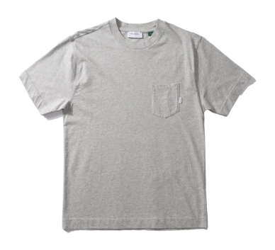 T-Shirt Edmmond Studios Men Pocket Core Plain Grey Melange