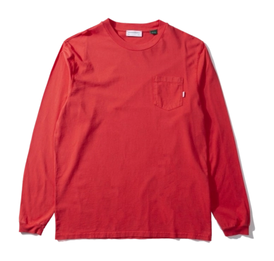 T-Shirt Edmmond Studios Men Pocket Core LS Plain Red