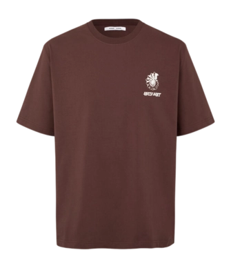 T-Shirt Samsøe Samsøe Sawind Uni Herren Brown Stone Fossil
