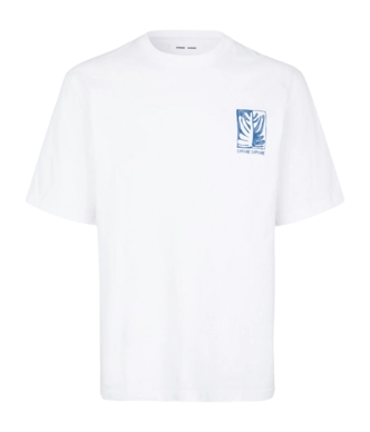 T-Shirt Samsøe Samsøe Sawind Uni Herren White Earth Beat