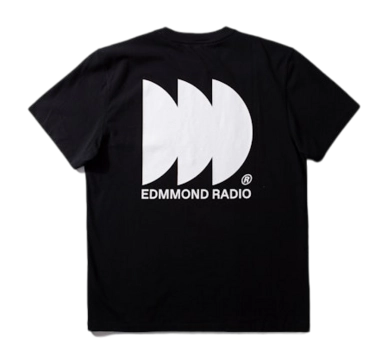 T-Shirt Edmmond Studios Men Radio Club Plain Black '24