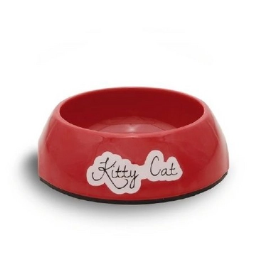 Voer- Of Drinkbak Beeztees Kitty Cat Melamine Rood