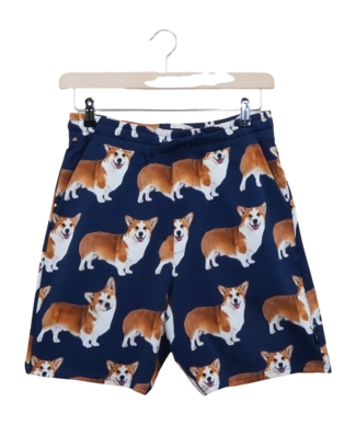 Pyjama Hose Shorts SNURK Corgi Herren Navy