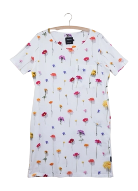 T-shirt Dress SNURK Women Bloom White