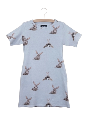 T-shirt Dress SNURK Kids Bunny Bums Grey