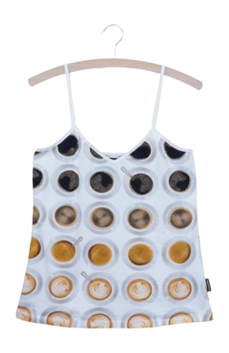 Trägeroberteil Pyjama SNURK Coffee Addict Damen White