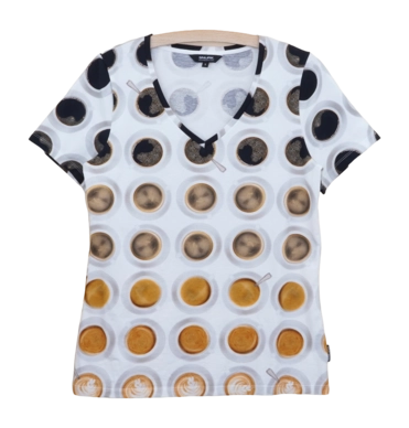 Pyjama Shirt SNURK Coffee Addict Damen White