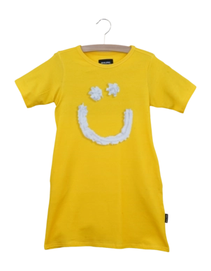 T-shirt Dress SNURK Kids Creamy Smile Yellow