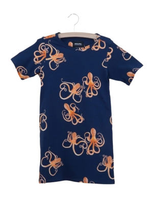 T-shirt Dress SNURK Kids Octopus Blue