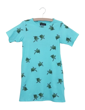 T-shirt Dress SNURK Kids Sea Turtles Blue