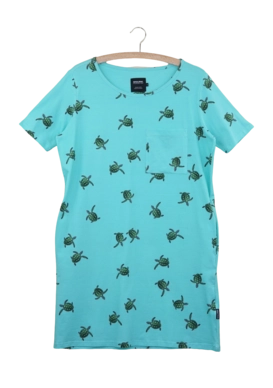 T-shirt Dress SNURK Women Sea Turtles Blue