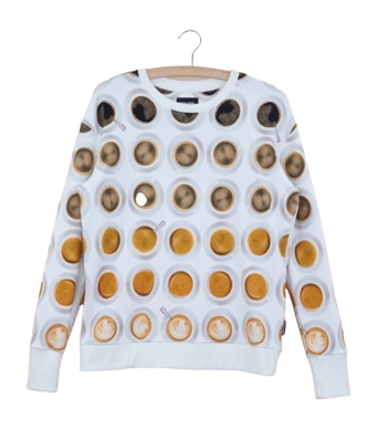 Sweater SNURK Women Coffee Addict White