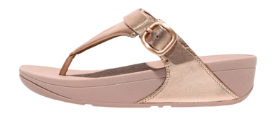 Tongs Femme Lulu Adjustable Toe Post Leather Rose Gold