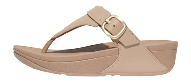 Tongs Femme Lulu Ajustable Toe Post Leather Latte Beige