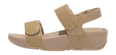 Tongs FitFlop Women Lulu Réglable Shimmerlux Back-Strap Latte Beige