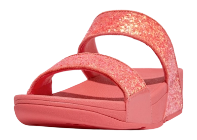FitFlop Women Lulu Slide Glitter Rosy Coral