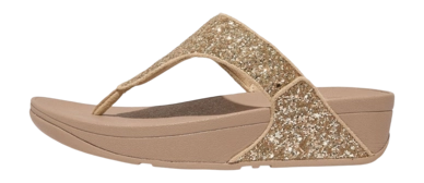 Tongs FitFlop Women Lulu Glitter Toe-Thong Latte Beige