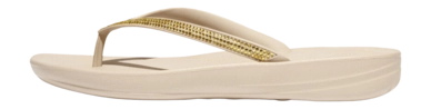 Tongs FitFlop Women Iqushion Sparkle TPU Stone Beige