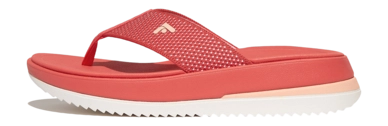 Tongs FitFlop Women Surff Two-Tone Webbing Toe-Post Rosy Coral