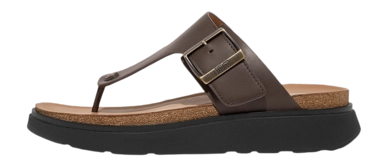 FitFlop Men Gen-FF Buckle Leather Toe-Post Sandals Chocolate Brown