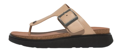 FitFlop Men Gen-FF Buckle Leather Toe-Post Sandals Latte Beige