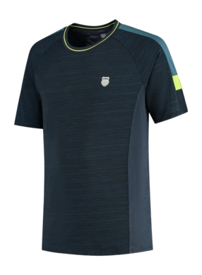 Tennis Shirt K-Swiss Men Hypercourt Tee Melange 2 Peacoat