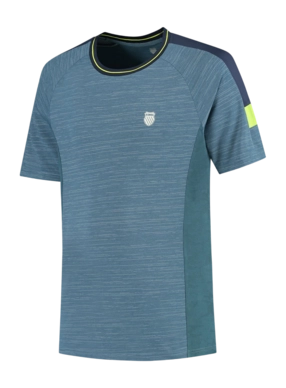 Tennisshirt K-Swiss Hypercourt Tee Melange 2 Herren Indian Teal