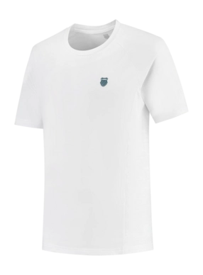 Tennisshirt K-Swiss Hypercourt Print Crew 4 Herren White