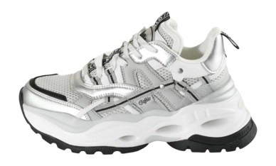 Baskets Buffalo Women Triplet Hollow White Black Silver