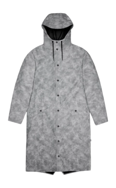 Raincoat RAINS Unisex Longer Jacket Distressed Grey